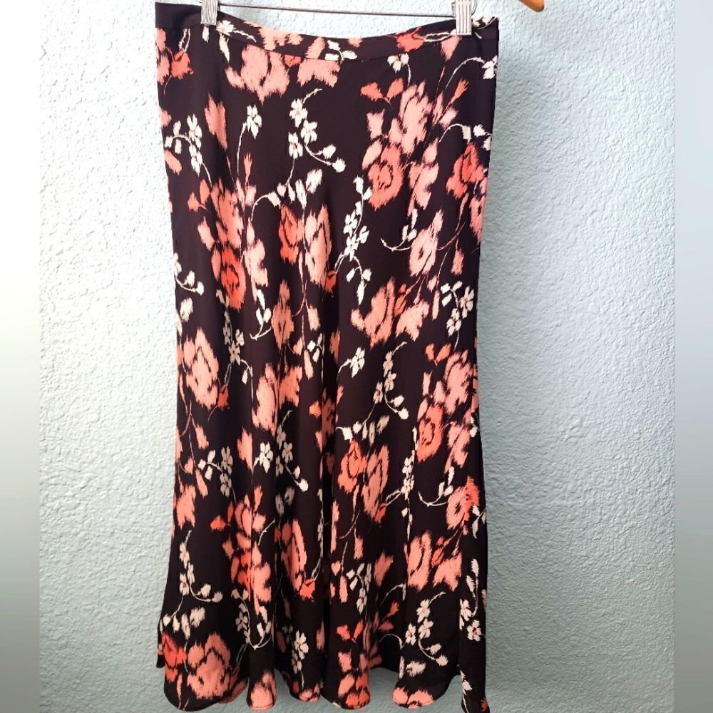 Kate Hill floral skirt Silk lined